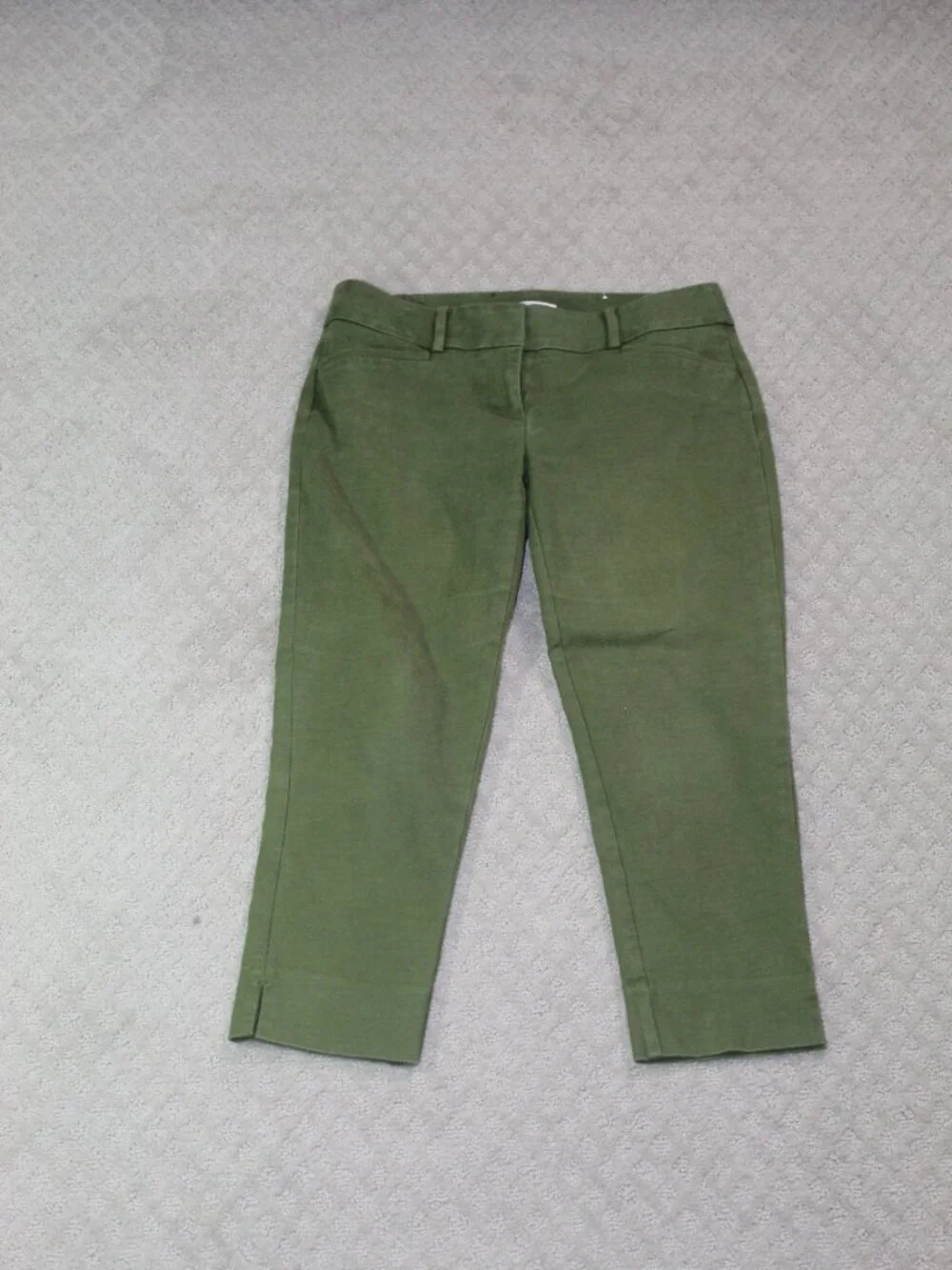 Loft Marisa The Riviera Pant Size 2P Olive Green Cropped Pants